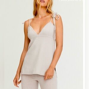 Something Navy Cashmere Strappy Tank